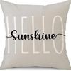 Spring and Summer Pillowcase Bedroom Living Room Sofa Pillowcase Linen Floral Decoration Pillow Cushion