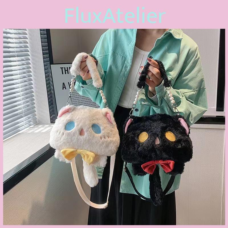 Cozy Plush Cat Handbags Single Shoulder Crossbody Bag Decoration Kids Gifts