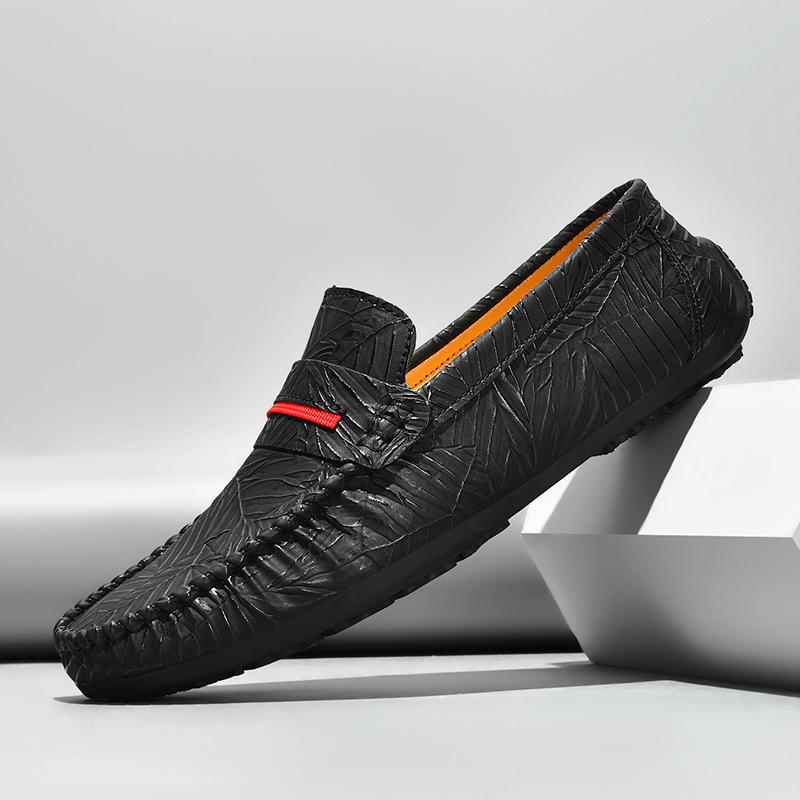 PU Leather Men's Summer Shoes New Driving Flats Casual Style Men's Loafers Fashion Trendy Slip on Footwear Outdoor Lazy Shoes