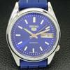 AUTOMATIC VINTAGE SEIKO 5 REFURBISHED JAPAN MENS BLUE COLOR DIAL WATCH a440536-4 Sk-a440536