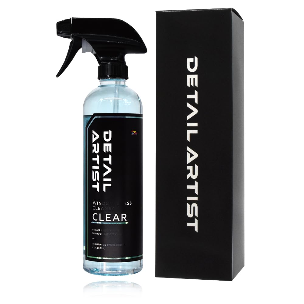 DETAILARTIST CLEAR Removes Fingerprints and Oil for a Clear Window Glass Car Oil Pure Cherry by Detail Artist "Clearly View" Cleaner, 500ml, Wash,
