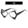 2023 Trendy Cat Eye Anti-Blue Light Butterfly Glasses with Irregular Large Frame