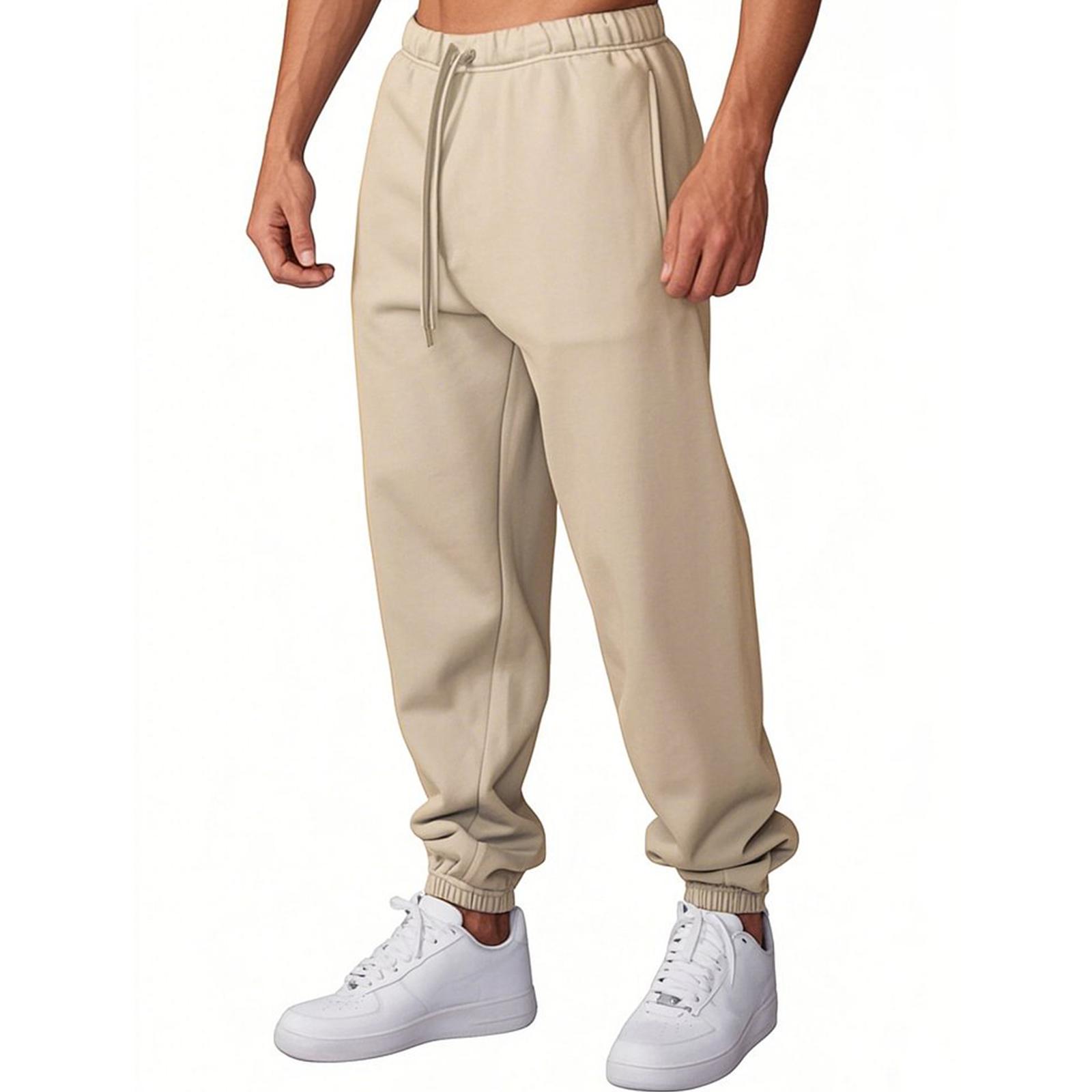 

Men s Drawstring Pocket Color Casual Pants For Home And Outdoor Use XL