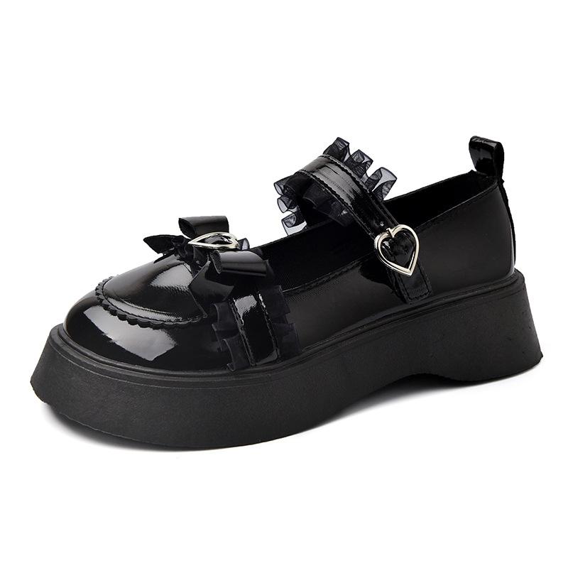 Fashion Ladies Mary Jane Shoes Japanese Retro British Student Uniform Round Toe Thick Sole High Heel Women's Cosplay Single Lolita Shoes