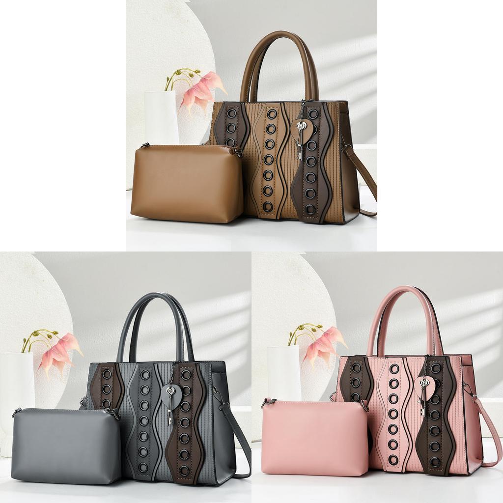 Borsa a Spalla Singola in PU Moderna con Chiusura a Zip e Tasche Interne per Donna