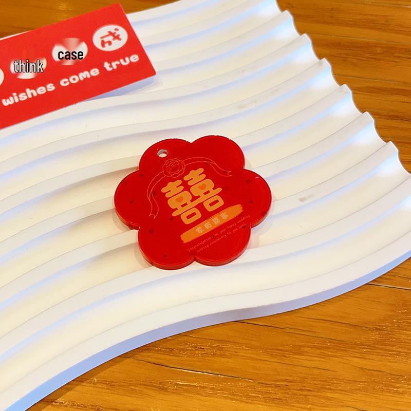 Fa Ying Xi Acrylic Double-Sided Wedding Blessings Sign Pendant
