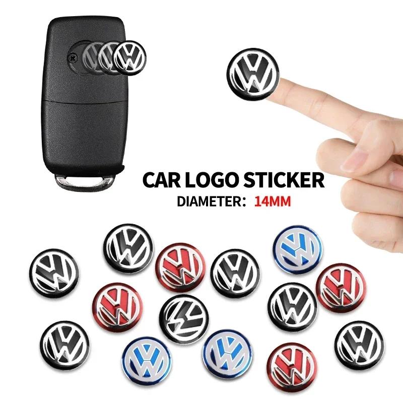 10 Piezas 14mm Pegatina Emblema Llave de Coche Calcomanía para Llavero de Control Automático Para Volkswagen VW GTI Golf Passat Jetta Touran CADDY T-ROC Tiguan