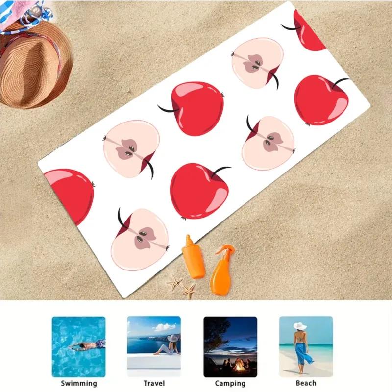 Print Beach Towel Portable Quick Fast Dry Sand Outdoor Travel Swim Blanket Floral Print Mat Personalization Stripes Towel