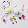 6Pcs Cartoon Fruit Cable Winders, Reusable Organizer for Earphone and Charging Cables, Perfect for Home and Office Use.