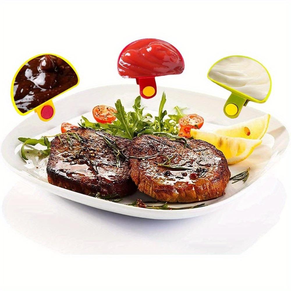 1PC Kitchen Clampable Bowl Plate Seasoning Dish Dinner Plate Seasoning Dish  Sauce Dispenser Soy Sauce Dish