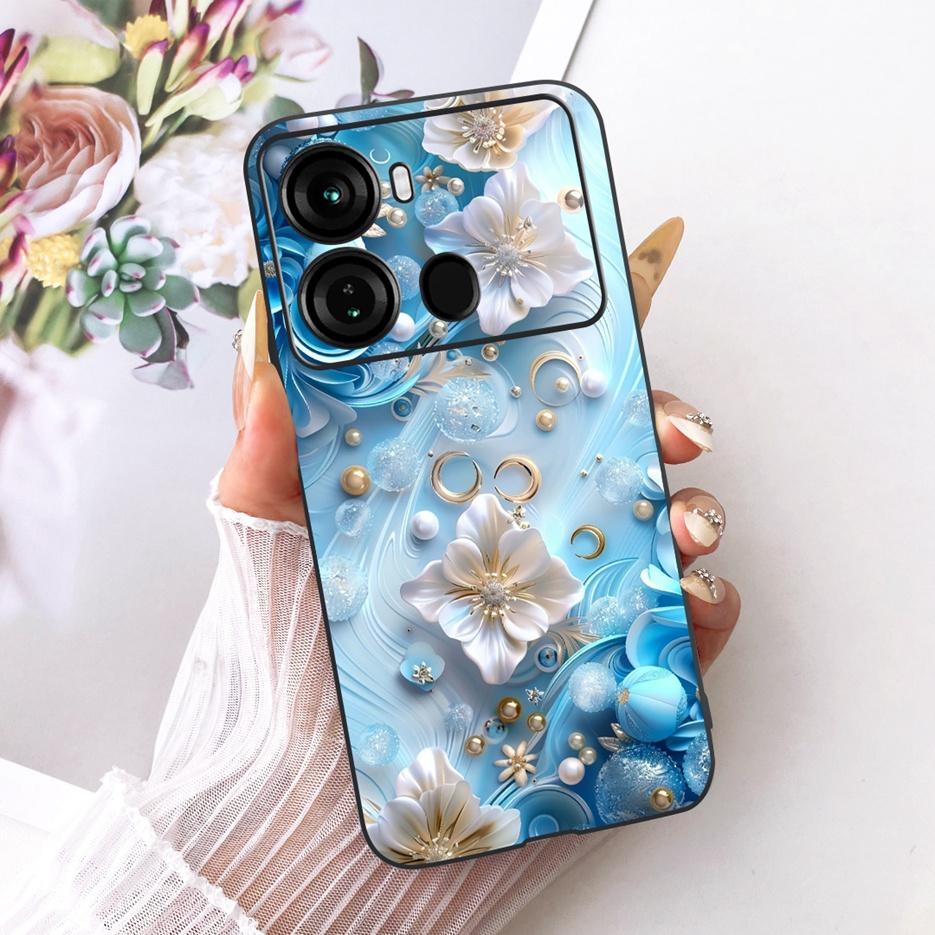 For Itel P40 Plus Case P683L Luxury Butterfly Tree Painted Cover Soft Silicone Phone Case For Itel P40 P662L P 40 ItelP40 + Bags
