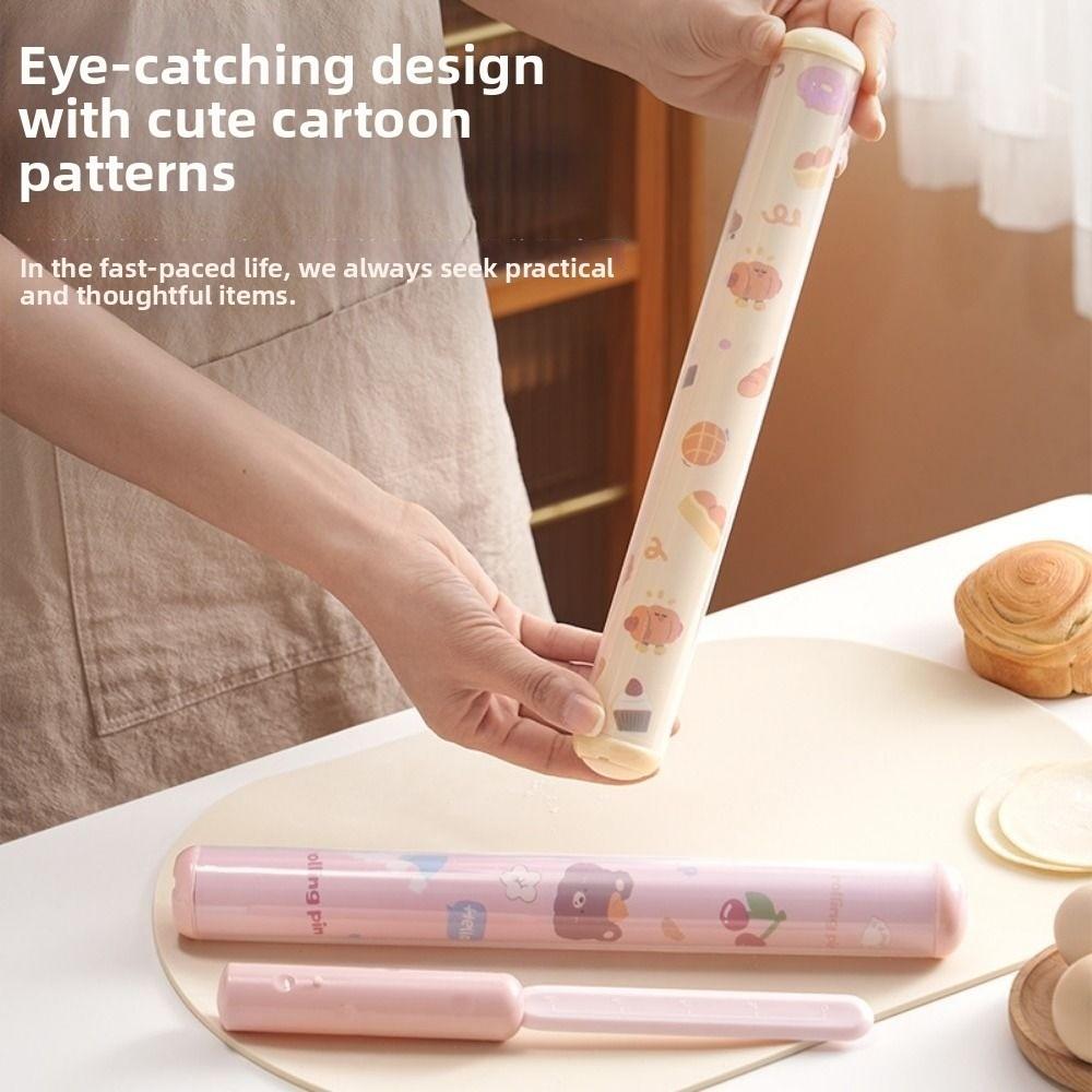 Cartoon Rolling Pin 2 in 1 Dough Bake Roller Multifunctional Pastry Roller  Baking