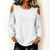 Damen Lässiger Langarm Farbiger Sweatshirt Pullover Top für den täglichen Gebrauch