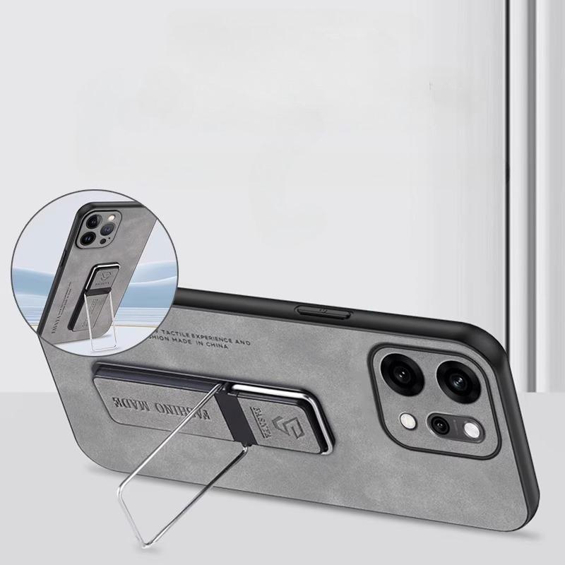 Case For Reno 14F Sheepskin Leather Magnetic Stand Holder Cover for OPPO Reno 14 Pro 14 F Wireless Charging Protection Shell