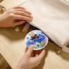 DIY Diamond Art Rhinestones Cosmetic Mirror Diamond Painting Crafts Portable Cosmetic Mirror for Outdoor Travel Hiking Picnic