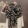 New Winter Plaid Cashmere Scarf Women Luxury Warm Shawls Poncho Tassel Thickened Men Unisex Neck Pashmina Scarf Rainbow Echarpe