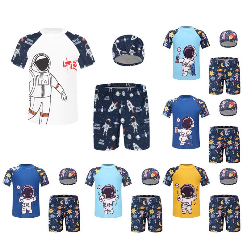 Kids' Quick-Dry Sunscreen Swimsuit Set for Boys and Girls - Medium to Large Sizes for Toddlers and Children, Perfect for Hot Springs