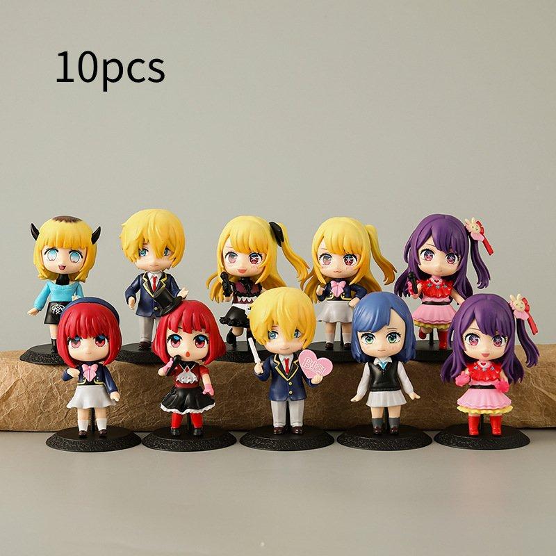 

Мать Дети И 10 шт. Игрушка-персонаж Настольные Модели для Украшения ПВХ Материал