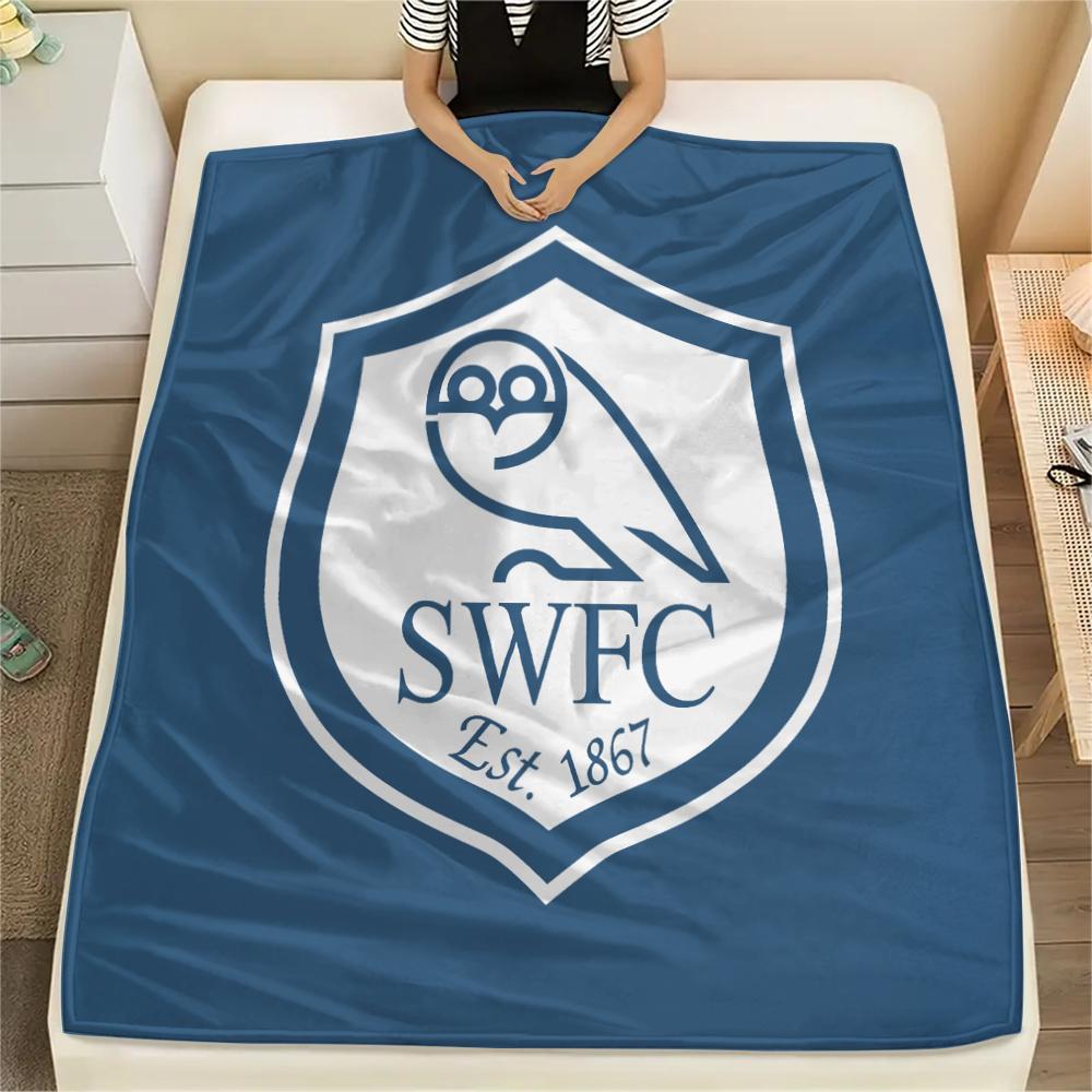 Coperta in Flanella con Motivo Sheffield Wednesday FC, Alta qualità Confortevole per Tutte le Stagioni, Arredamento per la Casa, Calore e Comfort, Perfetta per Regali.