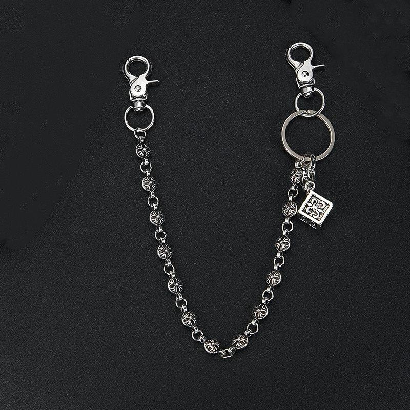 

WTEMPO Цепочка для брюк Цепочка для ключей Джинсовая цепочка в стиле хип-хоп и панк Женская и мужская готическая одежда Аксессуары Ретро-цепочка на талию Креативная декоративная цепочка для сумок 35cm серебряный