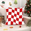 1PC Retro Color Wavy Checkered Pillow Case Square  Bedroom Sofa Leisure Comfort Cushion Car Home Decoration Pillowcase 40x40