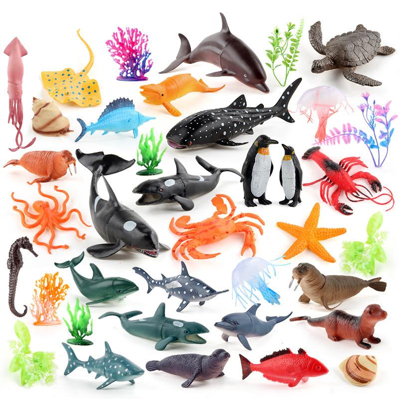 Vibrant Pvc Miniature Ocean Life Figurines Dolphin Seahorse Octopus And Lobster