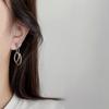 Niche Metal Circle Clip-On Earrings for Unpierced Ears - Fashionable, Mosquito Coil Design
