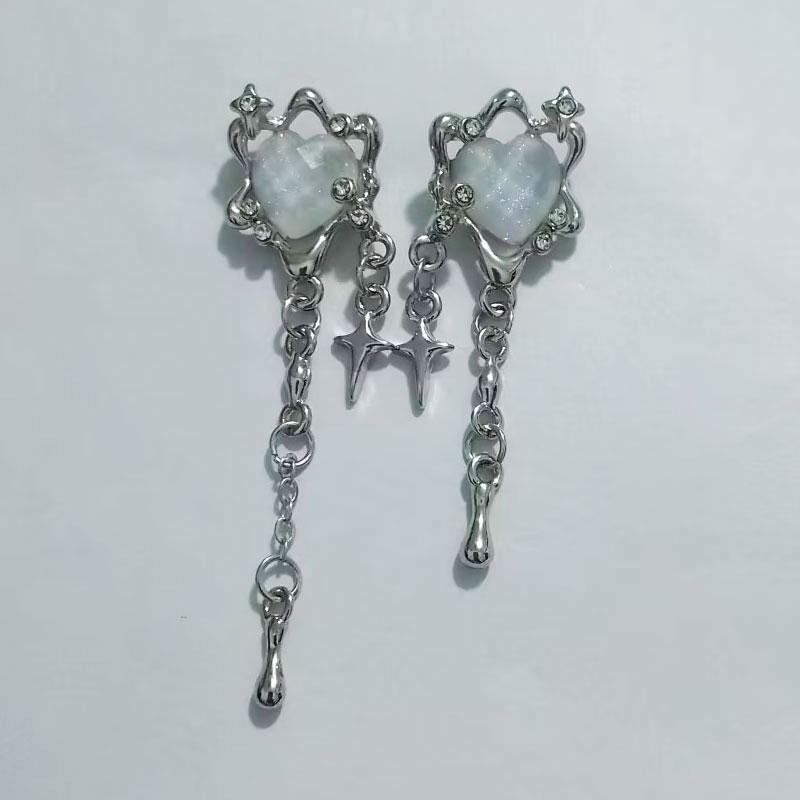 New Sweet Cool Wind Love Tassel Star Earrings Women Design Senior Sense Of Fashion Personality Earring Party Jewelry Gifts