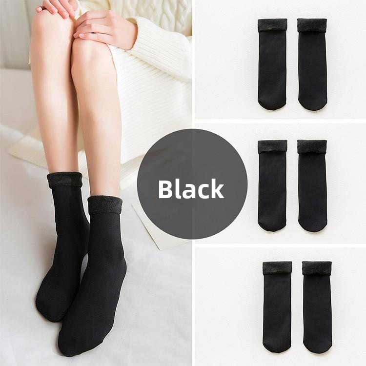 Thickened and Warm Snow Socks for Girls, Mid-calf Fleece Floor Socks for Autumn and Winter, and Postpartum Pile Socks