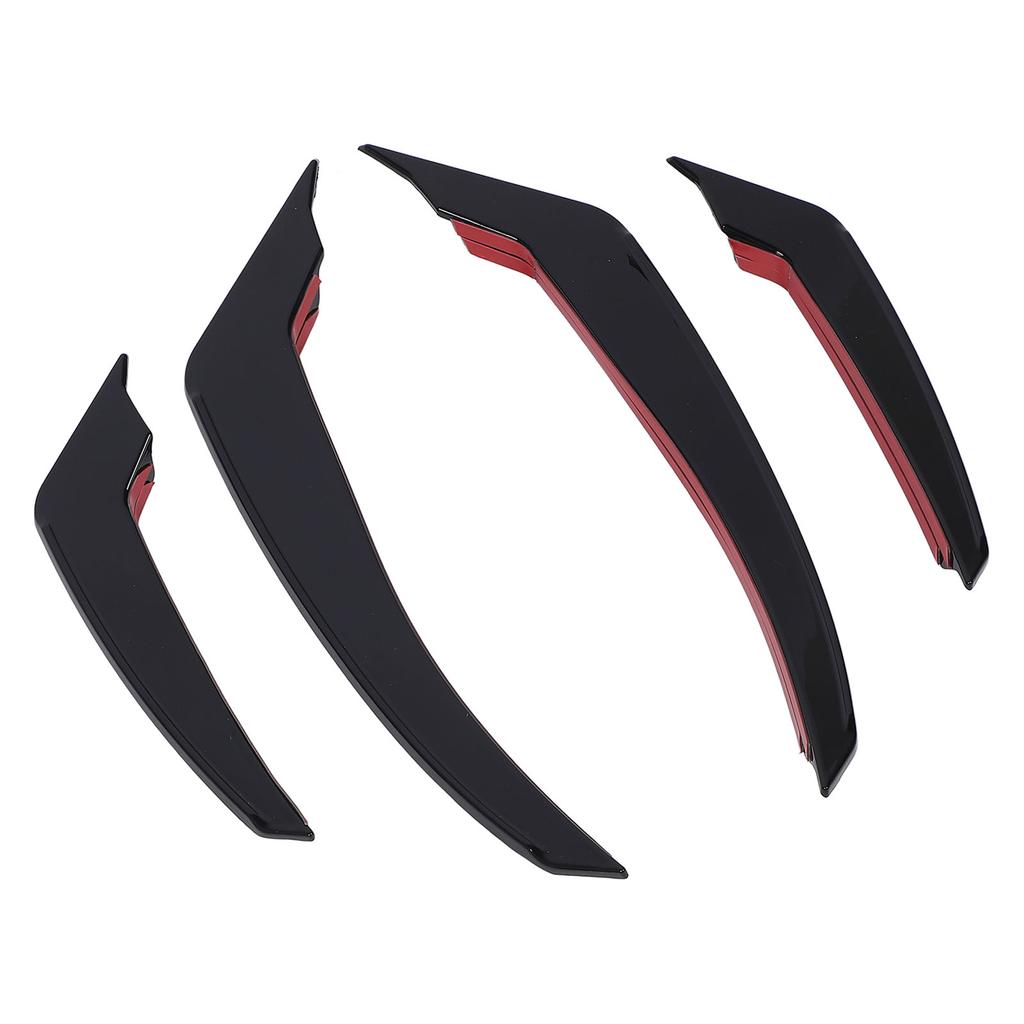 Front Bumper Spoiler Canards Decorative Aerodynamic Bumper Lip Splitter Fin Trim for Stelvio 2017 and After Set of 4