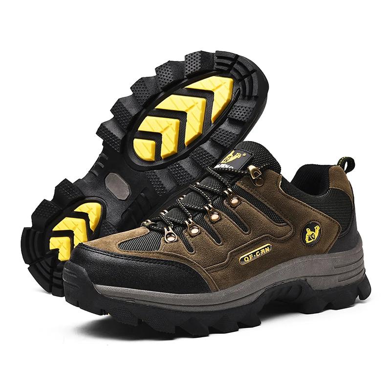 Winter Male Leather Casual Shoes Outdoor Summer Men Non Slip Lace Up Trekking Sneakers Winter Warm Cowboy Hiking Footwear Adult