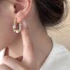 Vacation Design Natural Stone Beaded Pearl Pendant Earrings for Women and Girls Fashion Jewelry Unusual Accessories