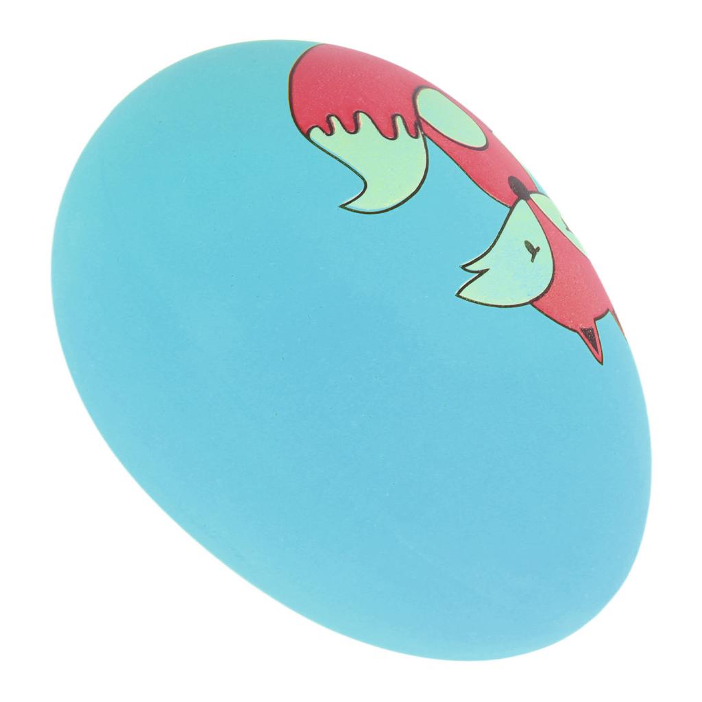 Latex Pet Ball Toy Bite Resistant Interactive Fetch Play Animal Pet Egg Ball for Cats Dogs Blue
