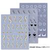 3pcs Valentine's Day Nail Art Stickers 3D Black White Pink Lines Love Nail Decals DIY Adhesive Slider Manicure Decorations