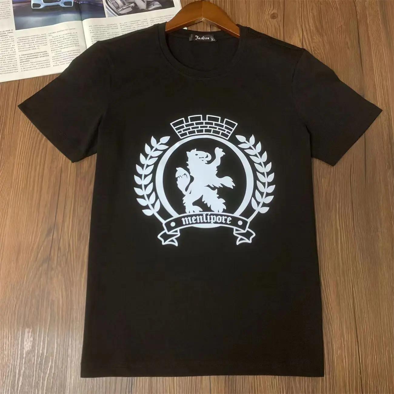 

Трендовая футболка 2024 года, летняя мужская женская брендовая футболка с коротким рукавом, дизайнерская футболка, роскошные топы в стиле хип-хоп, уличная футболка Y2k XXXXXL чёрный