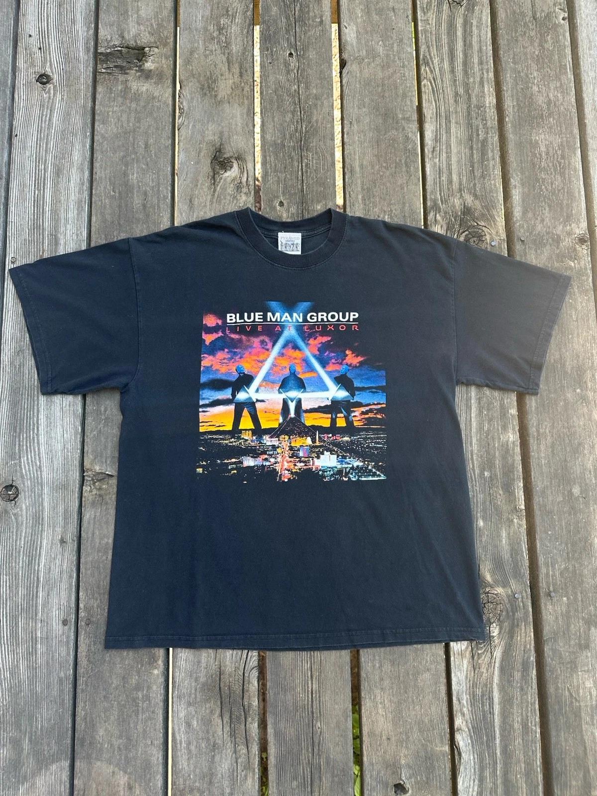 

Vintage Blue Man Group T Shirt Men’s XL Luxor Las Vegas Concert Black S