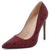 Damen Prägung Schlange Hoher Dünner Absatz Schuhe Sexy Spitze Stiletto Schuhe Büro Business Nachtclub Party Hochzeit Bankett Pumps