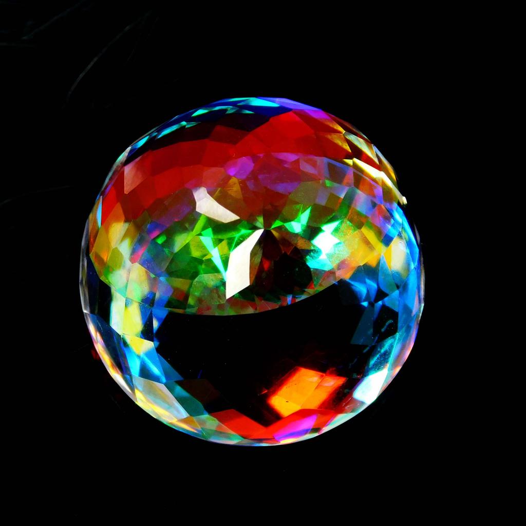 A++ Rainbow Mystic Quartz Round Cut Lab-Created 65 Ct Loose Gemstone