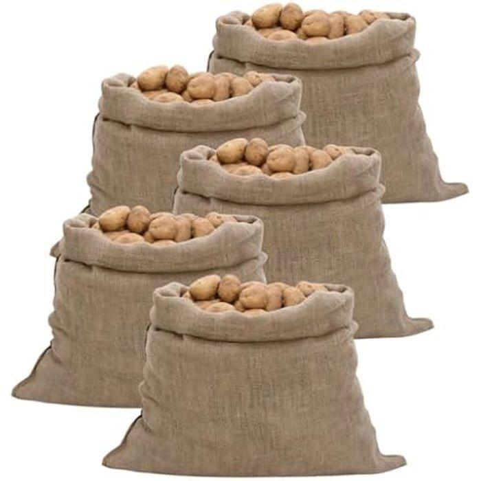 Sacs en Jute - VIDAXL - 5 pcs - 100% Naturel - 100x110 cm - Protection Plantes