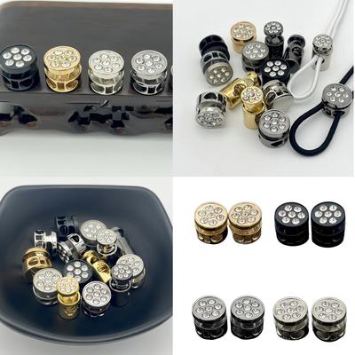 10PCS Heavy Duty Double Hole Cord Locks for Drawstring Spring Toggle Stoppers for Hoodies Pants Clothing Accessories