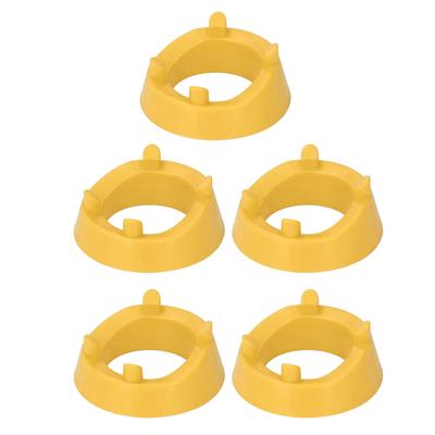 5 Piezas Soporte de Exhibición de Bola Redonda Soporte de Bola de Plástico para Fútbol Baloncesto Voleibol Rugby Amarillo