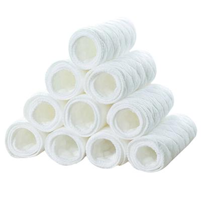 10 Pezzi Pannolini Riutilizzabili in Cotone per Bambini, Inserti Assorbenti per Pannolini Neonato, 3 Strati