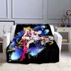 3D Printed Sailor Moon Warm Children's Plush Blanket, Fun Sofa Bed Flannel Cover