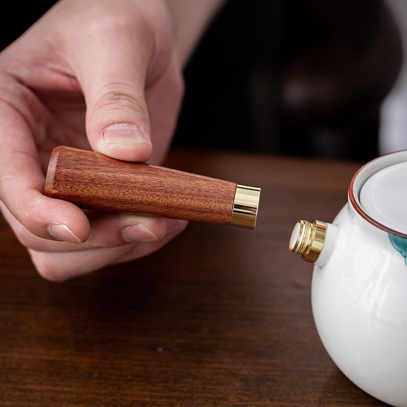 Hand-painted Mutton Fat Jade White Porcelain Teapot Single Pot Hand with Handle Side Handle Teapot Xishi Pot Kung Fu Tea Set Tea