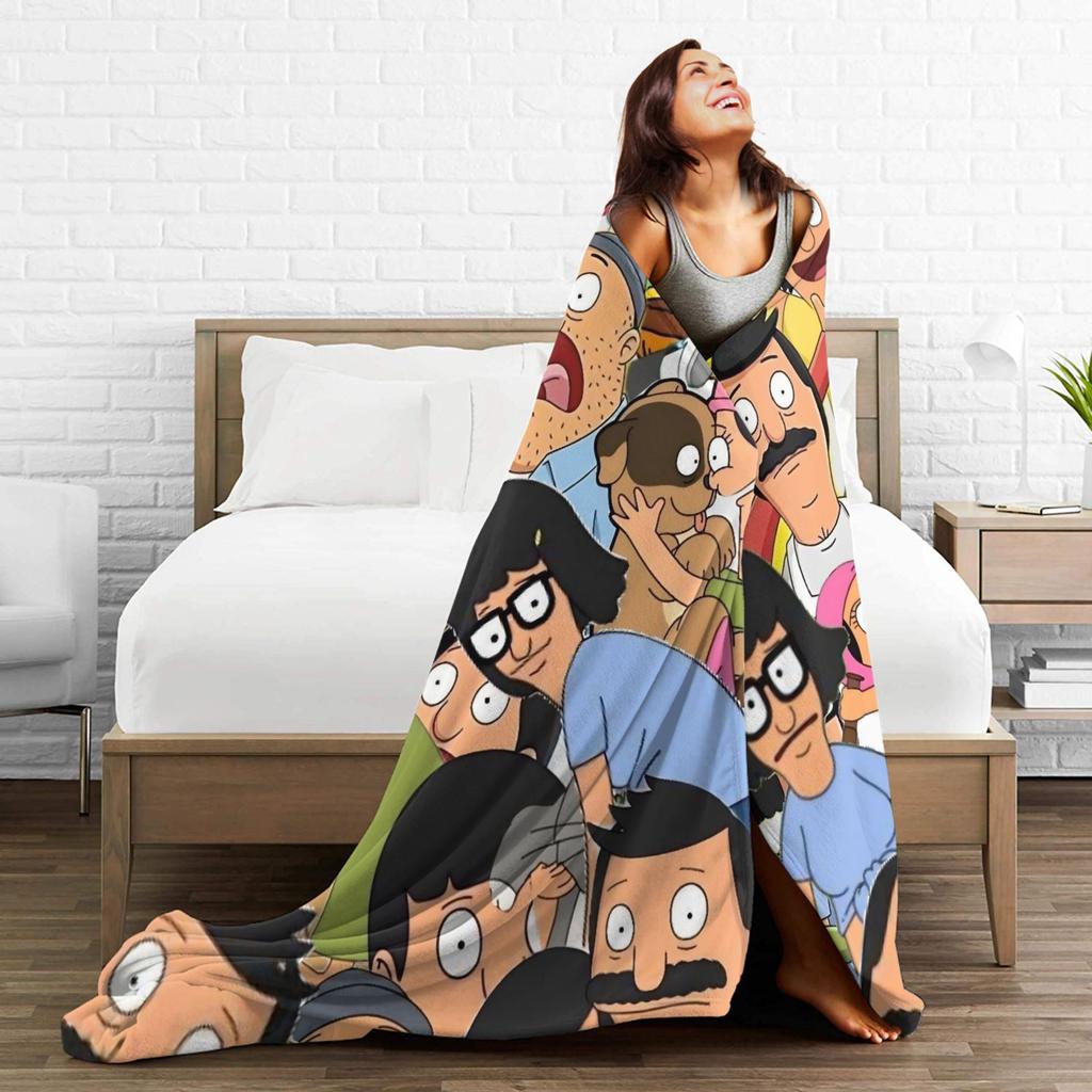 Bob Burgers  Plush Blanket Child  Flannel Throw Blanket For Living Room Warm Soft Design Quality Bedspread Gift