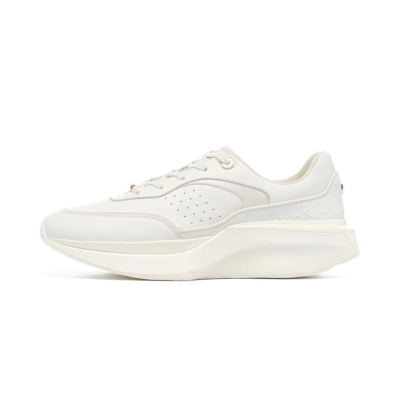 Li-Ning 1990 Xuanji Lightweight High Resilience Shock Absorption Wear-Resistant Low-Top Running Shoes Women Sneaker Off-White ALJU002-4