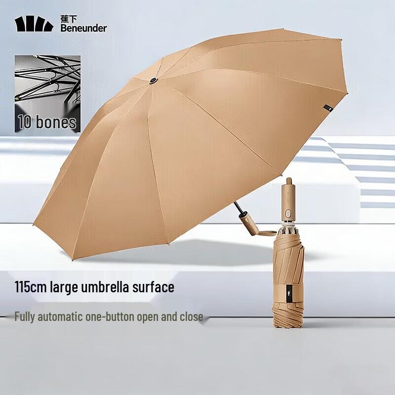 Beneunder 10-Rib Electric Reinforced All-Weather Folding Umbrella