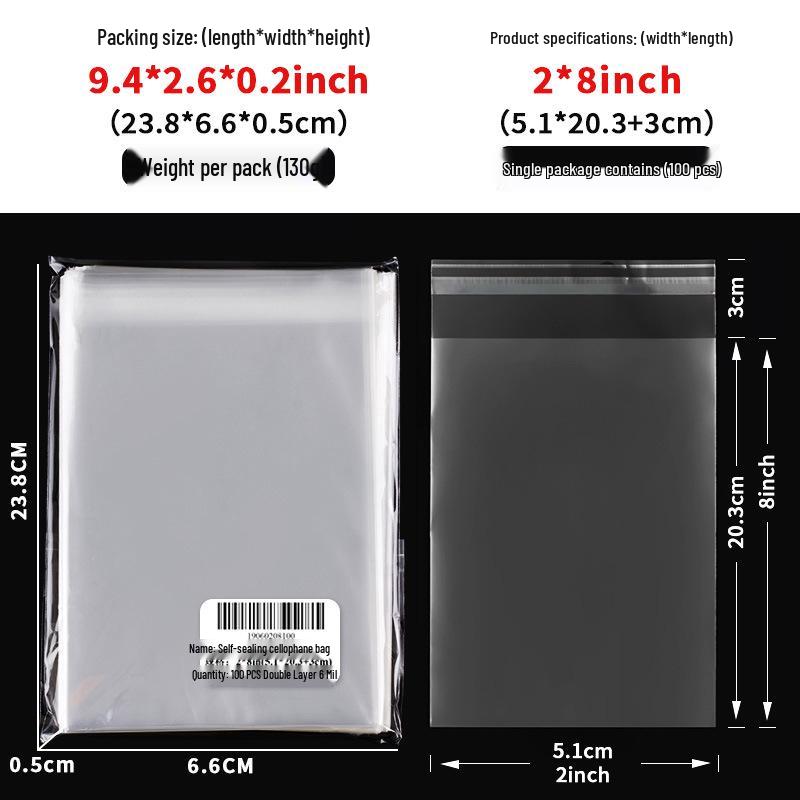 Clear Self-Adhesive OPP Bag for Candy, Snack, or Bread Packaging