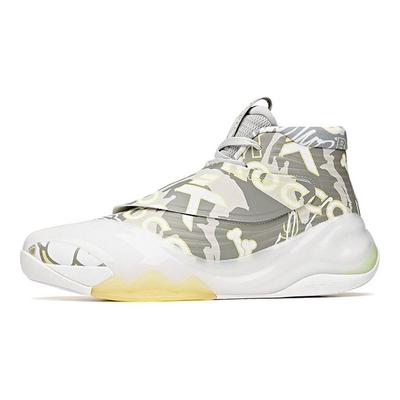 KT6 Durable Non-Slip Shock Absorption Support High-Top Basketball Shoes Men Sneakers Gray White Yellow 112111101-12