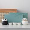 Light Luxury Panda Travel Tea Set, One Pot, Three Cups of Kuaike Cup, High-end Kung Fu Tea Set Gift Box, Business Gift Accompaniment